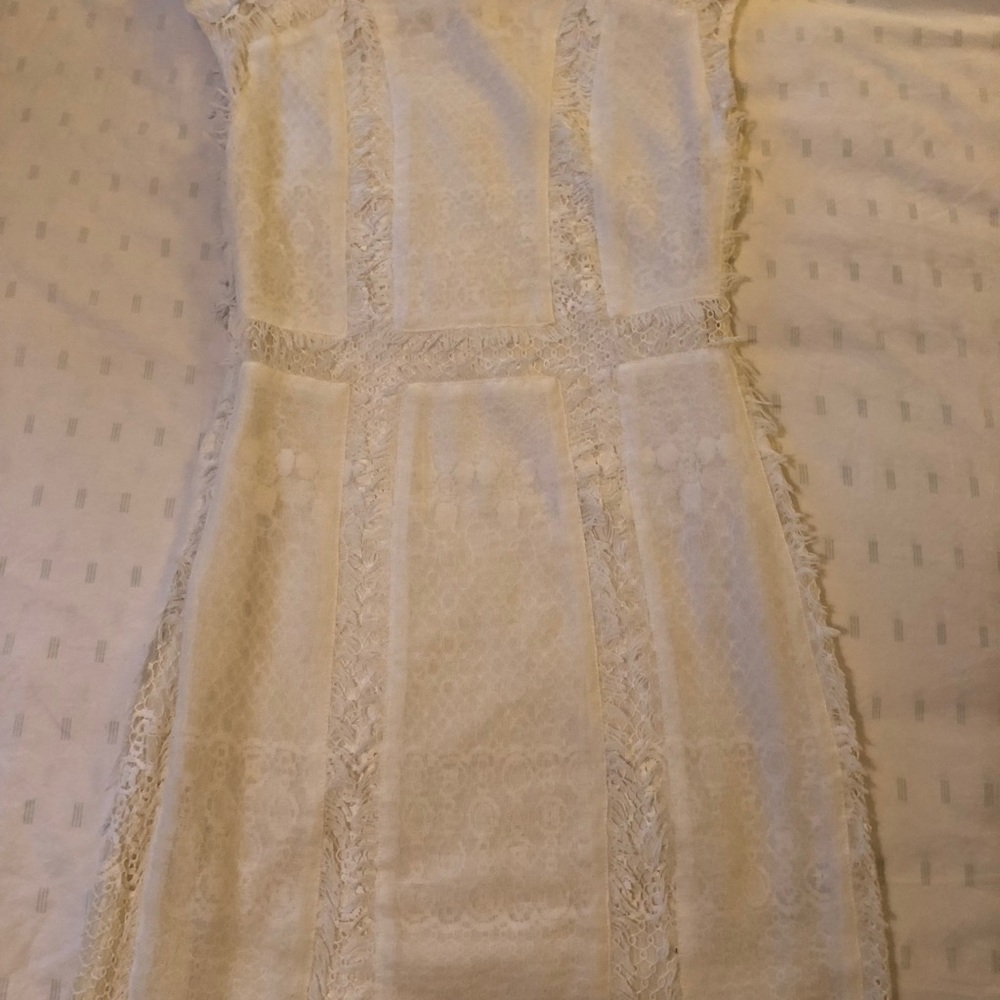 BCBG white lace/crotchet dress
